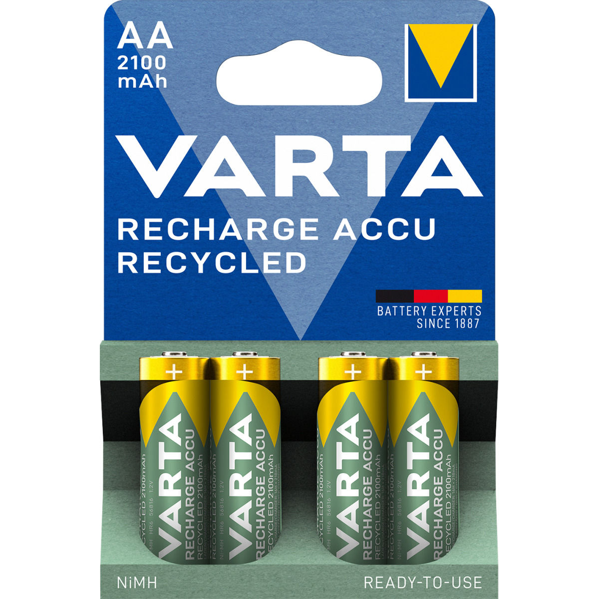 Battery Recycled AA 2100mAh Blister 4